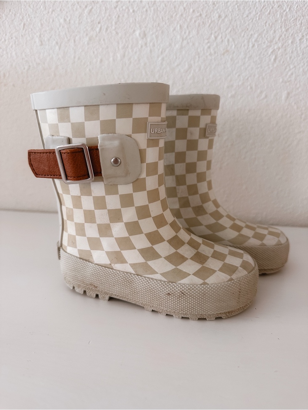 Urban Pines Checkered Rain Boots